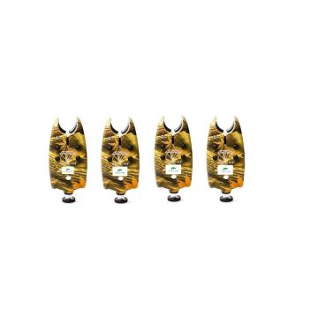 set 4 senzori /avertizori pescuit diamant alb cu baetrii incluse de 9v