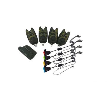 Set 4 Senzori cu statie, Eastshark, model nou camuflaj + 4 Swingere, Eastshark, model nou, in 4 culori si penar pentru transport