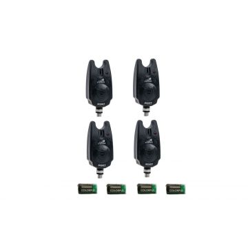 Set 4 senzori pescuit Carp expert cu baterii de 9v incluse