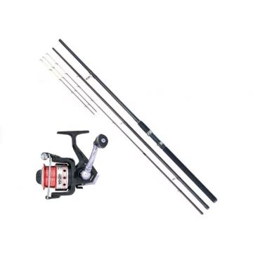 Set Accesorii pescuit > Nada si momeli cu lanseta delta si mulineta Baracuda Hurricane 40