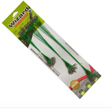 Set de strune pentru pescuit la stiuca, Wizard, Verde/Negru, 20x22,5x25 cm, 9 kg, 72 bucati