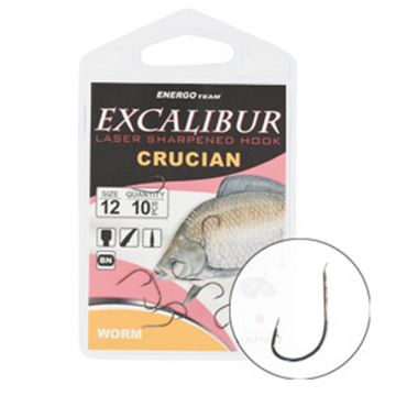Carlige Excalibur Crucian Worm, 10buc (Marime Carlige: Nr. 8)