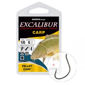 Carlige Excalibur Pellet Carp BN, 10buc (Marime Carlige: Nr. 1/0)