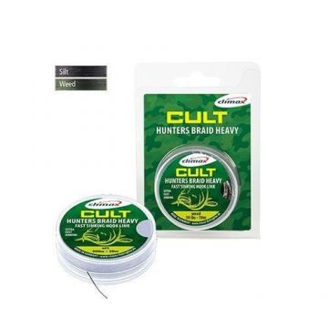 Fir Textil Climax Cult Huntersbraid Heavy Sinking Hooklink Dark Silt, 20m (Rezistenta: 20 lbs)