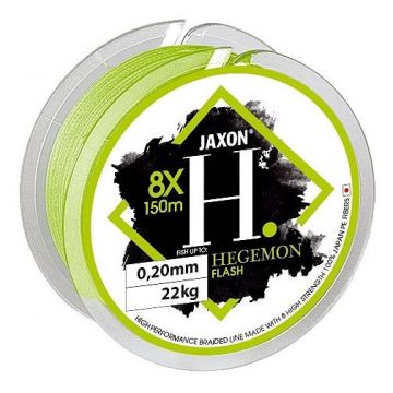Fir textil Jaxon Hegemon 8X Flash, verde fluo, 150m (Diametru fir: 0.14 mm)