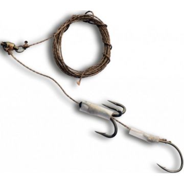 Montura Somn Climax Cult Lobworm Rig, 1 x Carlig Nr. 5/0, 1 x Ancora Nr. 2/0, 0.92mm/80kg, 180cm