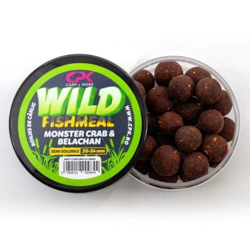 Boilies Carlig Semisolubil CPK Wild Carp, Fishmeal, 20-24mm, 170g (Aroma: Fishmeal)