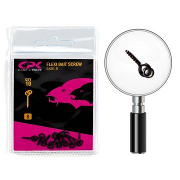 Surub cu Anou CPK Flexi Bait Screw, 10buc/plic (Marime: 9 mm)
