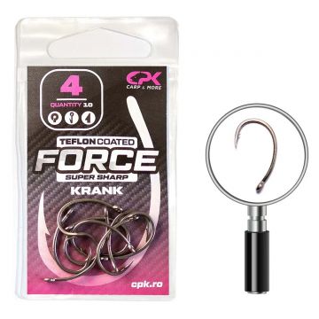 Carlige CPK Force Teflon Coated Krank, 10buc/plic (Marime Carlige: Nr. 6)