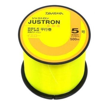 Fir Monofilament Daiwa Justron DPLS Yellow, 500m (Diametru fir: 0.26 mm)