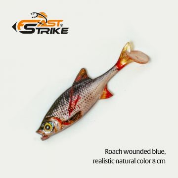Shad Fast Strike Roach Shad 8cm/5g, culoare RWB