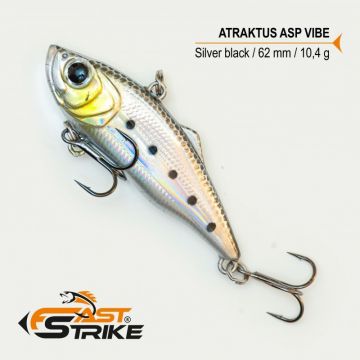 Vobler Fast Strike Atraktus ASP Vibe, Silver Black 003, 6.2cm, 10.4g