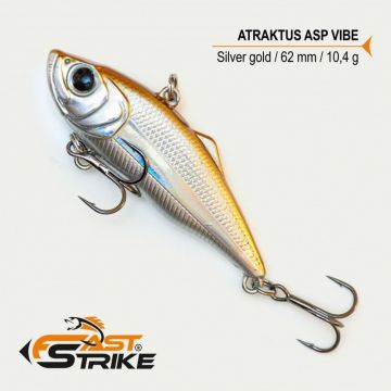 Vobler Fast Strike Atraktus ASP Vibe, Silver Gold 002, 6.2cm, 10.4g