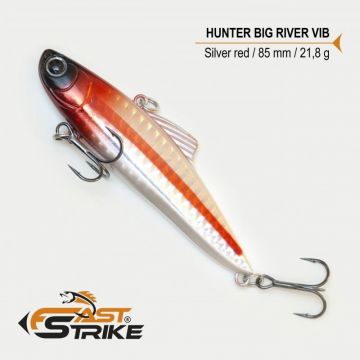Vobler Fast Strike Hunter Big River Vib, Silver Red 006, 8.50cm, 21.80g