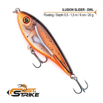 Vobler Fast Strike Ilusion Slider Floating, Culoare DWL, 9cm, 20g