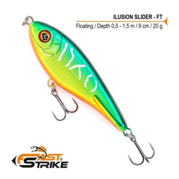 Vobler Fast Strike Ilusion Slider Floating, Culoare FT, 9cm, 20g