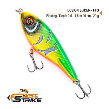 Vobler Fast Strike Ilusion Slider Floating, Culoare FTG, 9cm, 20g