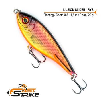 Vobler Fast Strike Ilusion Slider Floating, Culoare RYB, 9cm, 20g