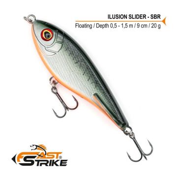 Vobler Fast Strike Ilusion Slider Floating, Culoare SBR, 9cm, 20g