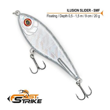 Vobler Fast Strike Ilusion Slider Floating, Culoare SMF, 9cm, 20g