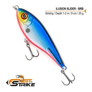 Vobler Fast Strike Ilusion Slider Sinking, Culoare BRB, 9cm, 25g