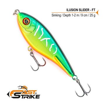 Vobler Fast Strike Ilusion Slider Sinking, Culoare FT, 9cm, 25g