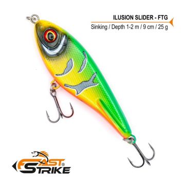 Vobler Fast Strike Ilusion Slider Sinking, Culoare FTG, 9cm, 25g
