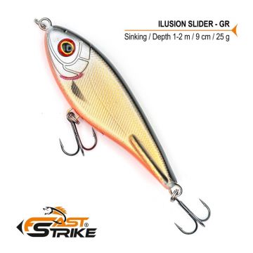 Vobler Fast Strike Ilusion Slider Sinking, Culoare GR, 9cm, 25g