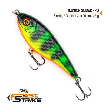 Vobler Fast Strike Ilusion Slider Sinking, Culoare PG, 9cm, 25g