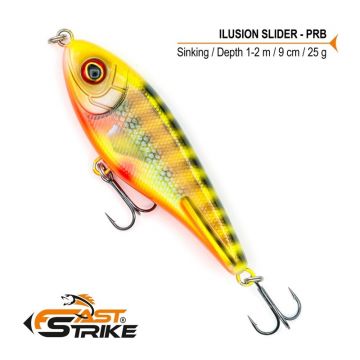 Vobler Fast Strike Ilusion Slider Sinking, Culoare PRB, 9cm, 25g