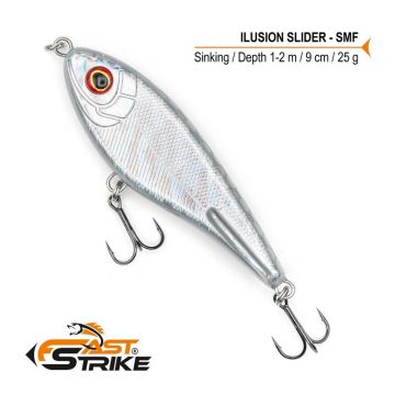Vobler Fast Strike Ilusion Slider Sinking, Culoare SMF, 9cm, 25g