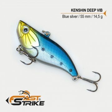 Vobler Fast Strike Kenshin Sinking Vib, Blue Silver 004, 5.5cm, 14.5g
