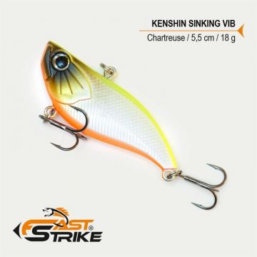 Vobler Fast Strike Kenshin Sinking Vib, Chatreuse 001, 5.5cm, 18g