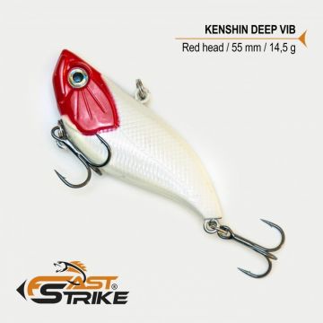 Vobler Fast Strike Kenshin Sinking Vib, Red Head 005, 5.5cm, 14.5g