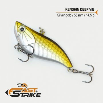 Vobler Fast Strike Kenshin Sinking Vib, Silver Gold 003, 5.5cm, 14.5g