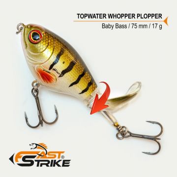 Vobler Fast Strike Top Water, Baby Bass 001, 7.5cm, 17g