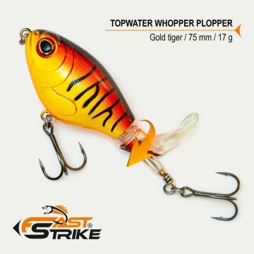 Vobler Fast Strike Top Water, Gold Tiger 007, 7.5cm, 17g