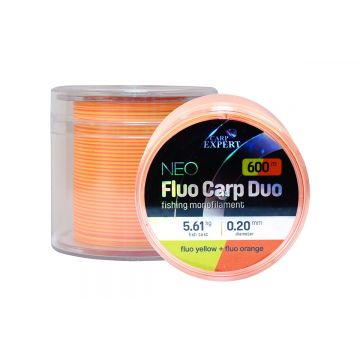 Fir Monofilament Carp Expert Neo Fluo Carp Duo Galben + Portocaliu, 600m (Diametru fir: 0.25 mm)