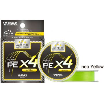 Fir Textil Varivas Super Trout Area Premium PE X4, Neo Yellow, 75m (Diametru fir: 0.17 mm)