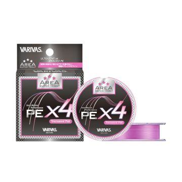 Fir Textil Varivas Super Trout Area Premium PE X4, Tournament Pink, 75m (Diametru fir: 0.17 mm)