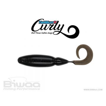 Shad Biwaa TailGunr Curly UV Black 6.3cm, 8buc/plic