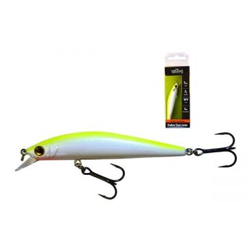 Vobler Wizard Shallow Shad Junior Slow Sinking White Yellow, 7cm, 7g