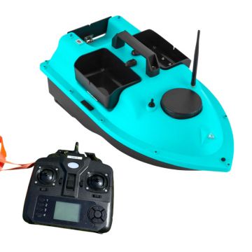 Barca pentru momit, plantat si transport momeala cu telecomanda, lumini de noapte, cu GPS si 3 cuve