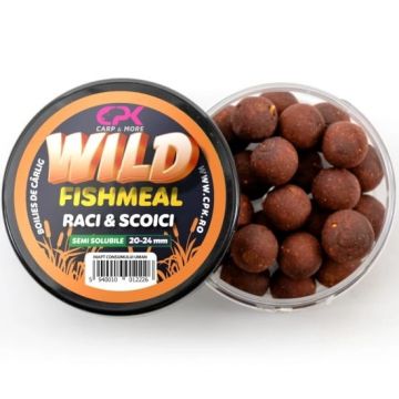 Boilies Carlig Semisolubil CPK Wild Carp, 20-24mm, 170g (Aroma: Raci & Scoici)