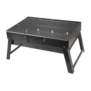 Gratar portabil din tabla pentru camping sau gradina 36x29x7.5 cm