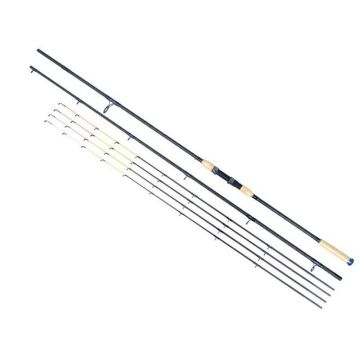 Lanseta Baracuda Absolute Feeder din carbon de 3,9 m, 2 tronsoane + 4 varfuri, putere aruncare 180 g
