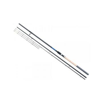 Lanseta Baracuda Evolution Feeder din carbon de 3,9 m, 3 tronsoane + 2 varfuri, putere de aruncare 120 g