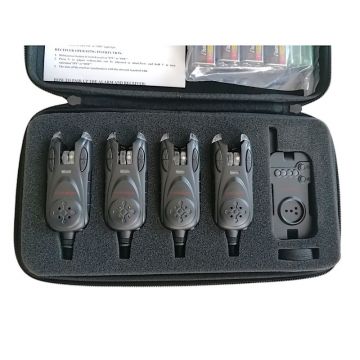 Set 4 avertizori pescuit cu statie Wind Blade 4 culori D2W