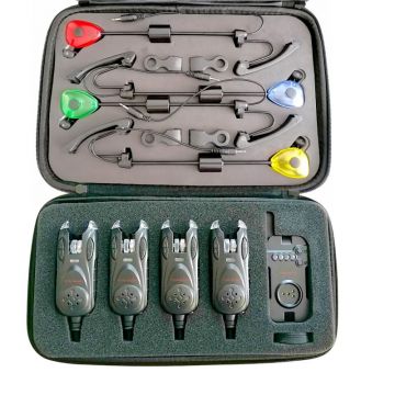 Set 4 avertizori/senzori pescuit si set 4 swingere Wind Blade