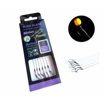 Set carlige legate cu spin de 10 cm, carlig 12, fir textil de 0.16 mm